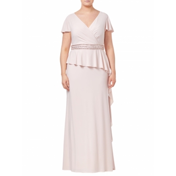 Adrianna Papell Drape Jersey Dresss, Blush Pink