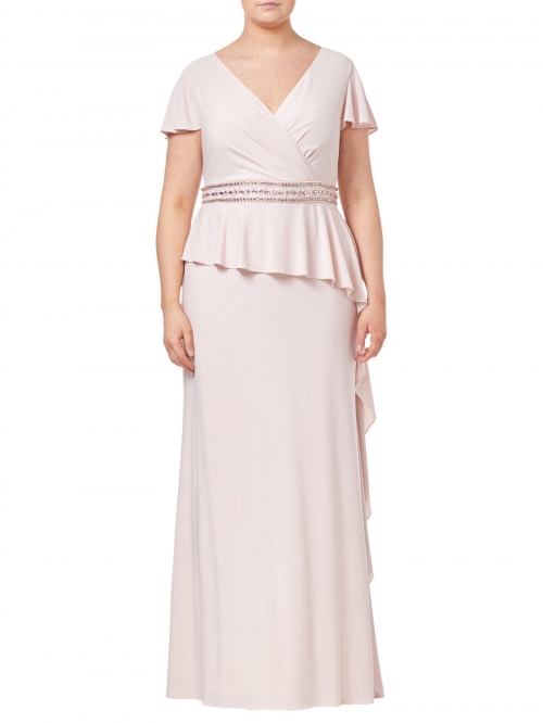 Adrianna Papell Drape Jersey Dresss, Blush Pink