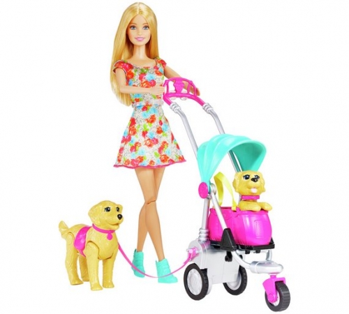 Barbie Strollin Pups