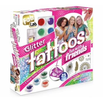 FabLab Glitter Tattoos Fun with Friends Kit