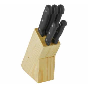 Argos Home 5 Piece Knife Set with Wooden Knife Block