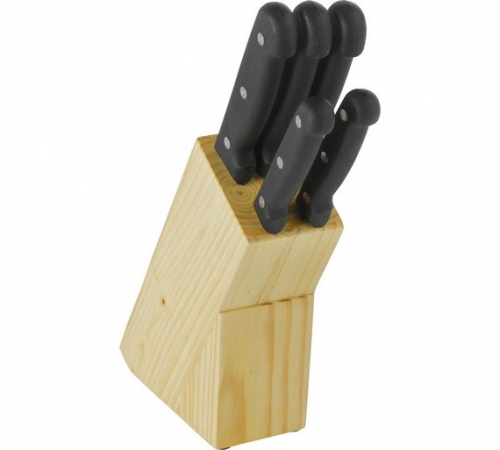 Argos Home 5 Piece Knife Set with Wooden Knife Block