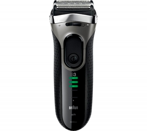 BRAUN 3090CC Shaver - Black & Silver