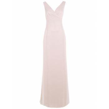 Maids to Measure Lisette Fitted V Neck Maxi Dress, Blossom