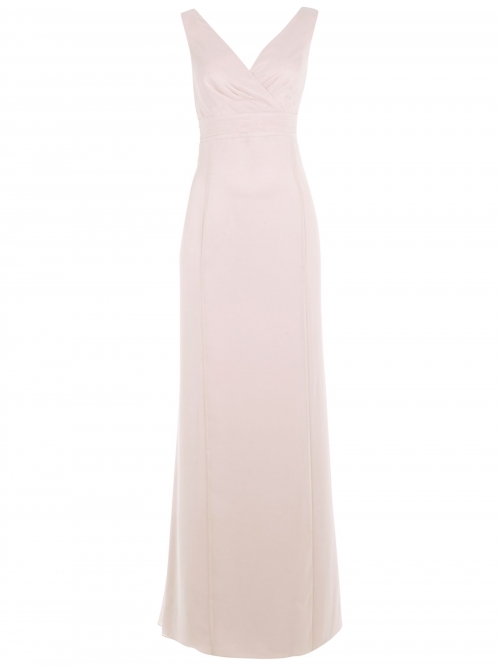 Maids to Measure Lisette Fitted V Neck Maxi Dress, Blossom