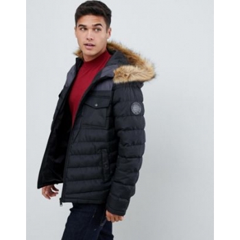 Burton Menswear puffer in colour block