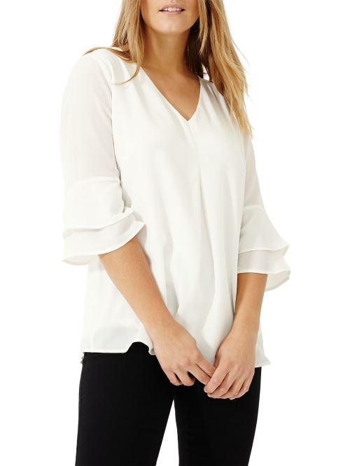 Studio 8 Kelly Fluted Sleeve Top, Ivory