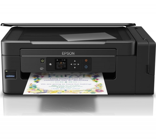 EPSON Ecotank ET-2650 All-in-One Wireless Inkjet Printer + T6641 Black Ecotank Ink Bottle - 70 ml + 80 gsm A4 Home & Office Paper - 500 sheets