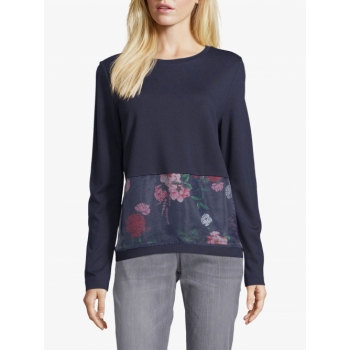 Betty & Co. Layered Floral Top, Dark Sapphire