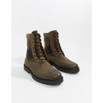 Zign military boots in khaki