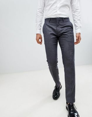 Farah skinny trousers in navy check