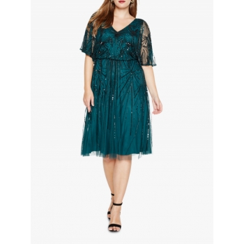 Studio 8 Zoe Beaded Dress, Green