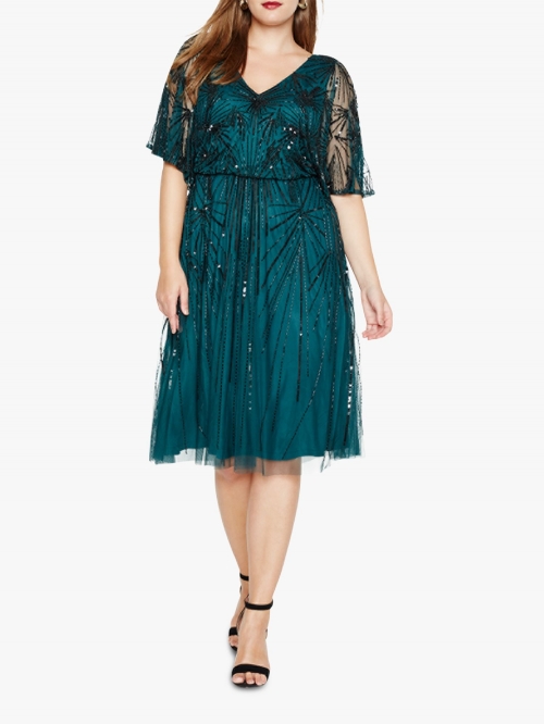 Studio 8 Zoe Beaded Dress, Green