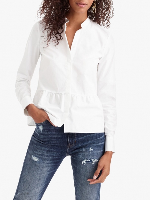 J.Crew Peplum Blouse, White