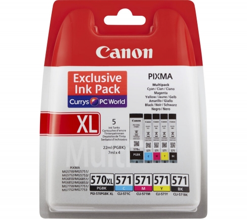 CANON PGI570XL/571 Ink Cartridges - Multipack