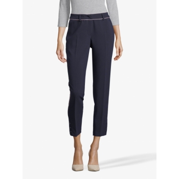 Betty & Co. Crêpe Piped Trousers, Dark Sapphire