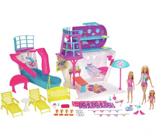 Barbie Cruise Ship Playset with 3 Dolls and 28 Accessories