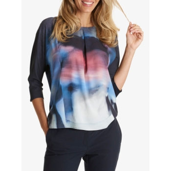 Betty & Co. Abstract Jersey Top, Blue