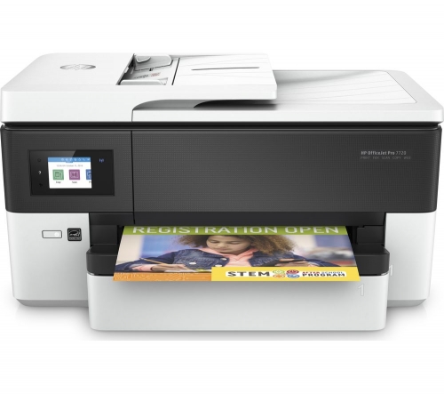 HP OfficeJet Pro 7720 All-in-One Wireless A3 Inkjet Printer with Fax + 953XL Black Ink Cartridge + 80 gsm A4 Home & Office Paper - 500 sheets