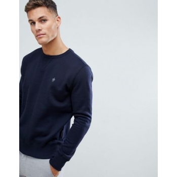 French Connection Essentials crew neck sweat with logo in navy