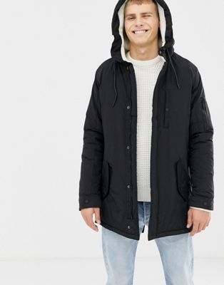 Brave Soul Borg lined Hooded Parka Jacket