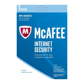 MCAFEE Internet Security 2017 - 1 year for 1 device (download)