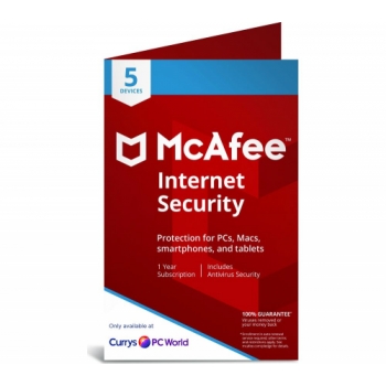 MCAFEE Internet Security 2019 - 1 year for 5 devices