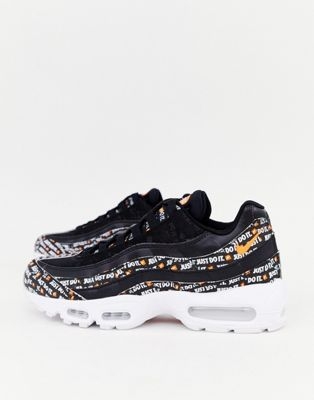 Nike Air Max 95 trainers in black with JDI logos