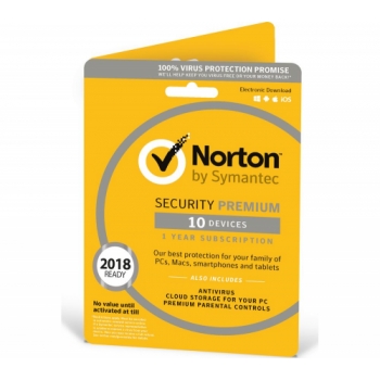 NORTON Security 2018 - 1 year for 10 devices (download)