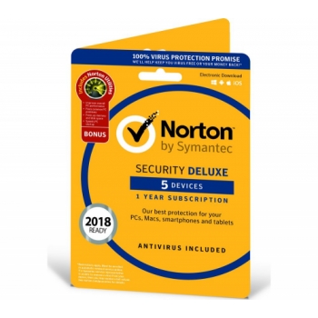 NORTON Security Deluxe & Norton Utilities 2019 - 1 year for 5 devices