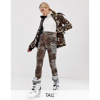 ASOS 4505 Tall ski mix and match trousers in super slim fit in leopard print