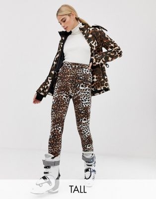 ASOS 4505 Tall ski mix and match trousers in super slim fit in leopard print