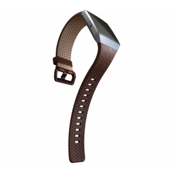 FITBIT Ionic Leather Band - Cognac, Large + Ionic - Charcoal & Smoke Grey