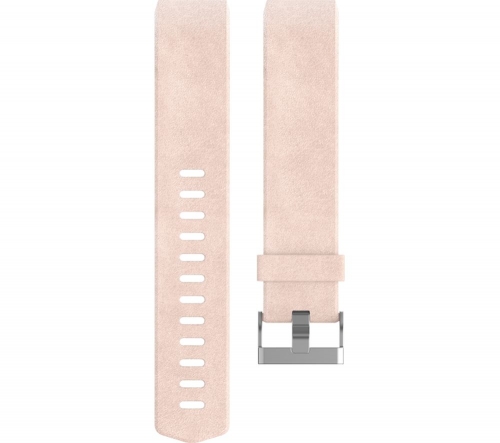 FITBIT Charge 2 Classic Accessory Band - Blush Pink Leather, Large