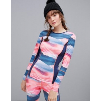 Protest Emphasis thermo long sleeve top in multi