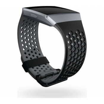 FITBIT Ionic Sport Band - Black & Grey, Small