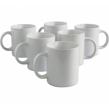 Argos Home Set of 6 Porcelain Mugs - White