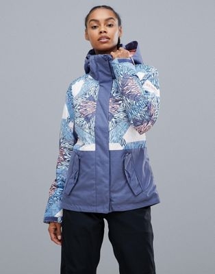 Roxy Jetty Block ski jacket in multi print