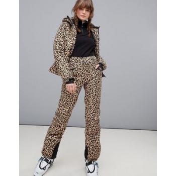 Protest Soribel ski trouser in cheetah print