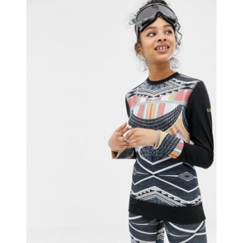 Roxy Daybreak long sleeve top in multi print