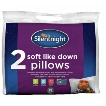 Silentnight Soft Like Down Pillow - 2 Pack