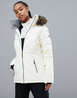 Roxy Quinn ski jacket in white