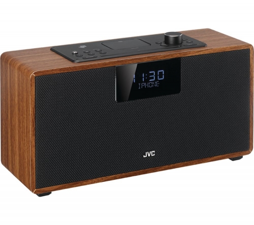 JVC RD-D328B Bluetooth All-in-one Hi-Fi System - Walnut