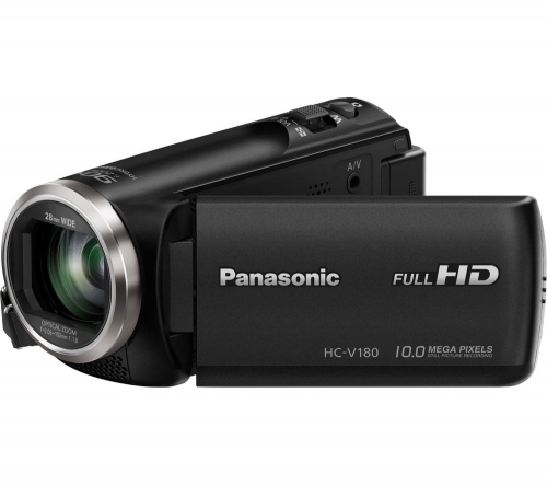 PANASONIC HC-V180EB-K Camcorder - Black + Ultra Performance Class 10 microSDHC Memory Card - 32 GB