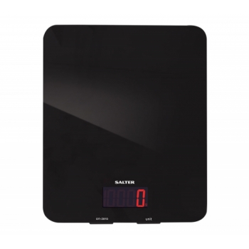 SALTER Black Glass Digital Kitchen Scales