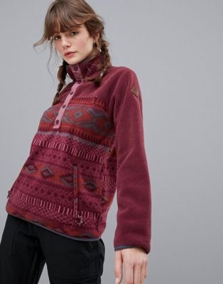 Burton Snowboards Hearth fleece pullover in red