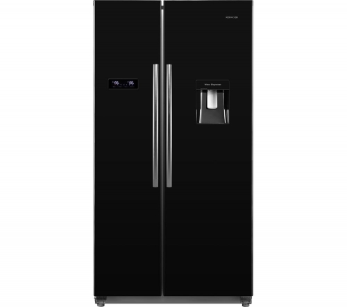 KENWOOD KSBSDB17 American-style Fridge Freezer - Black + SFC01 FridgeCam - White