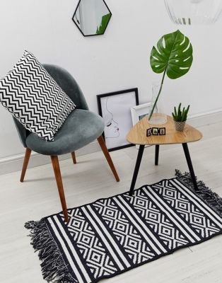 New Look aztec rug in black