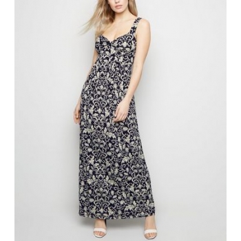 Mela Blue Floral Maxi Dress