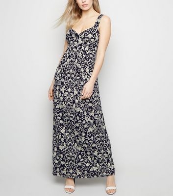 Mela Blue Floral Maxi Dress